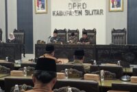 Paripurna DPRD Kabupaten Blitar Bahas 3 Ranperda Usulan Bupati. ( Dyan Natalia/Blitar).