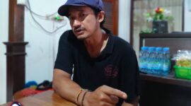 Komedian Isa Wahyu Prastantyo alias Isa Bajaj. ( Joko Nugroho/Magetan).