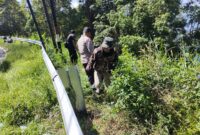 TKP Lakalantas Jalan Raya Sarangan – Plaosan. ( Septian Bayu/Magetan).