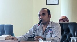 Wartawan Magetan Noorbiyanto. ( Joko Nugroho/Magetan).