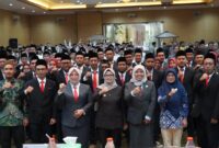 Bupati Blitar Rini Syarifah menghadiri bersama Panitia Pengawas Pemilu (Panwaslu) tingkat desa dan kelurahan Kabupaten Blitar. ( Dyan/Blitar).