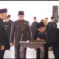 Pelantikan Dirtek Perumdam Lawu Tirta Magetan Agung Darmadi. ( joko nugroho/magetan). 