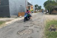 Infrastruktur Jalan di Kelurahan Maospati Kecamatan Maospati. ( Septian/Magetan).