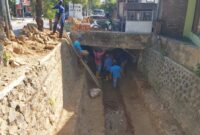 PUPR Pacitan Keruk Sendimen Sungai Kunir. 