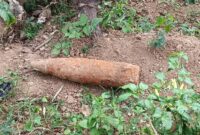 Kondisi Mortir Saat Ditemukan Warga. 