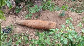 Kondisi Mortir Saat Ditemukan Warga. 