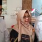 Bupati Magetan Nanik Sumantri bersama Ketua DPC Gerindra Magetan Puthut Pujiono dan Ketua DPC PKB Magetan Suratno. (Joko Nugroho/Magetan). 