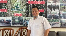 Waka Korkam Perhutani KPH Ngawi Didik Burhanudin. ( Septian Bayu/Ngawi).