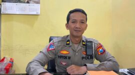 Kaurmintu Satlantas Polres Ngawi Ipda Yoyok Widiyanto. ( Septian Bayu/Ngawi).
