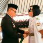 Pengukuhan Paskibra Kabupaten Magetan. ( Septian Bayu/Magetan).