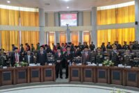 Ketua DPRD Magetan Sujatno bersama Forkopimda Magetan. ( Joko Nugroho/Magetan).