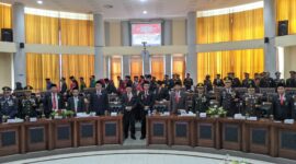 Ketua DPRD Magetan Sujatno bersama Forkopimda Magetan. ( Joko Nugroho/Magetan).