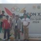 Kepala Dinas Dikpora Magetan Suwata Bersama Atlit Dari Magetan.
