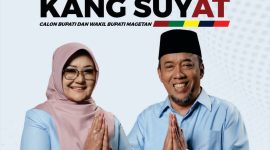Cabup dan Cawabup Magetan Nomor Urut 01 Nanik Sumantri dan Suyatni. 