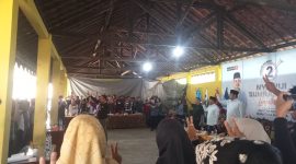 Kampanye Paslon Aji - Gagarin di Wilayah Kecamatan Kebonagung. ( Apriyanto/Pacitan).