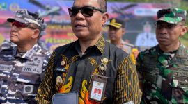 Pj Bupati Magetan Nizhamul Memberikan Keterangan Kepada Wartawan. ( Joko Nugroho/Magetan).
