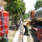 BPBD Magetan Droping Air Bersih di Desa Kuwon Kecamatan Karas. ( Joko Nugroho/Magetan).