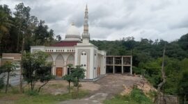 Lokasi pengeboran sumur di Masjid Muhammadiyah Sedeng Pacitan.