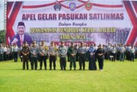 Pjs Bupati Blitar Pimpin Apel Siaga di Alun-alun Kanigoro.