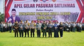 Pjs Bupati Blitar Pimpin Apel Siaga di Alun-alun Kanigoro.