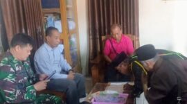 Kades Mategal Sugiono Serahkan Surat Pengunduran diri Kepada BPD disaksikan Forkopimca Parang. 