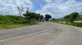 Tikungan Jembatan Semawur Jalur Bendo - Kawedanan. 