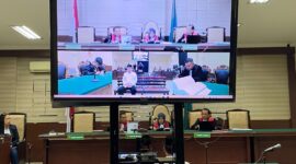 Sidang Putusan Mantan Kades Ngariboyo SMD di Pengadilan Tipikor Surabaya. 
