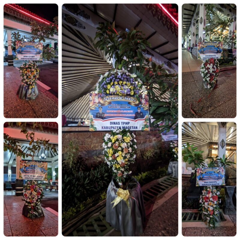 Ucapan Kapolres Magetan Berupa Bibit Buah - Buahan. ( Ist/Magetan). 