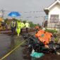 TKP Laka Kereta Api Di Perlintasan Stasiun Barat.