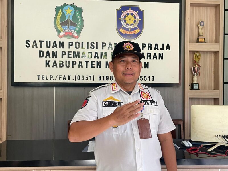 Kabid Gakda Satpol PP dan Damkar Magetan Gunendar.