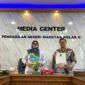 Ketua PN Magetan Mayasari Oktavia bersama Pihak Unesa 5 Magetan Syahid akhmad Faisol.   