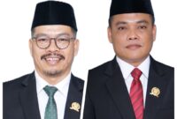 Pimpinan DPRD Magetan Suratno dan Puthut Pujiono. 