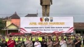 Wakil Ketua DPRD Kabupaten Blitar Hadiri Apel Pengamanan Suro Agung di Kanigoro