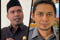 Legislator Partai Golkar Didik Haryono ( Peci), Legislator Partai Demokrat Wahyu Kurniawan.