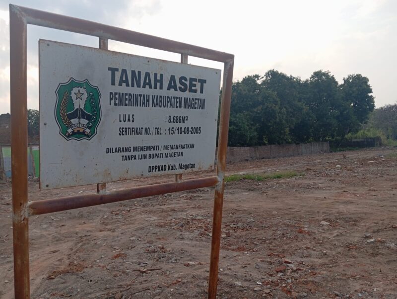 lahan eks pemukiman  warga totok Kelurahan/Kecamatan Maospati Kabupaten Magetan 