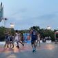 Pertandingan Bola Basket SMAN 1 Barat. 