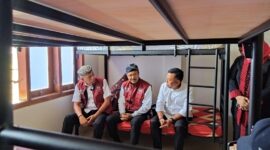 Mensos RI Saifullah Yusuf bersama Bupati Ponorogo Sugiri Sancoko.  