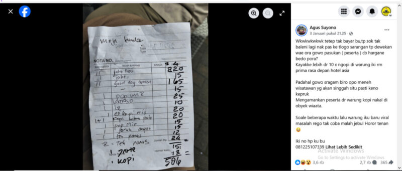 Unggahan Kwitansi Pembayaran Mamin Pengunjung