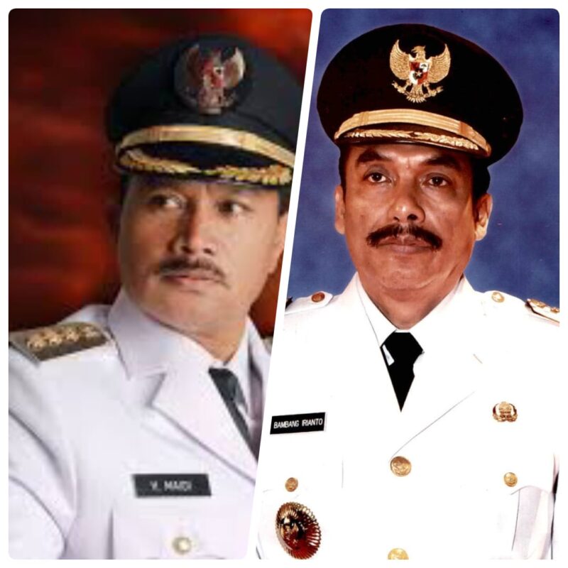 Wali Kota Madiun Maidi dan Mantan Wali Kota Madiun Bambang Irianto. 