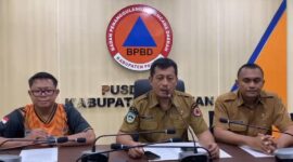 BPBD Pacitan saat pers rilis gempa