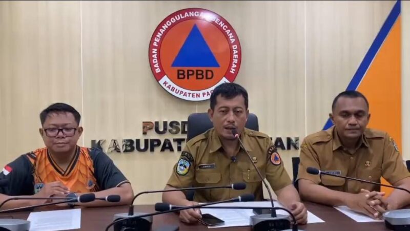 BPBD Pacitan saat pers rilis gempa