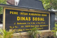 Kantor Dinas Sosial Kabupaten Ngawi. 