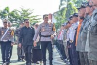 Apel Gelar Pasukan Operasional Kepolisian Terpusat Semeru 2026 Di Halaman Mapolres Magetan.