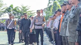 Apel Gelar Pasukan Operasional Kepolisian Terpusat Semeru 2026 Di Halaman Mapolres Magetan.