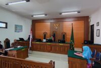 Persidangan Perkara Tabungan Lebaran Desa Soco di PN Magetan. 