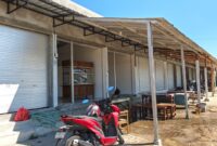 Caption : Lokasi Relokasi Pedagang Eks Pasar Burung Stadion Yosonegoro Di  Kawasan Pasar Sayur Magetan. 