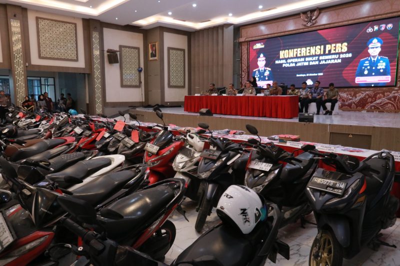 Barang Bukti Kejahatan Diamankan Polda Jatim