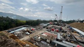 Lokasi pengeboran Geotermal oleh PT Bakrie Dharmalaya Energi di Dukuh Brambang Rt 01 Rw 01 Desa Gondowido Kecamatan Ngebel. 